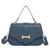 Casual simple fashion new texture solid color retro trend single shoulder portable crossbody small square bag woman
