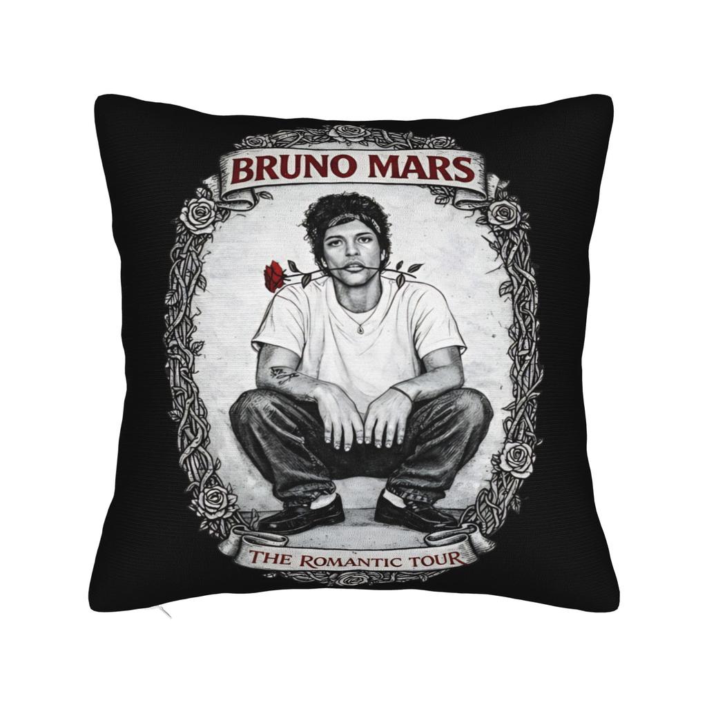 Dekorace na postel Bruno Mars The Romantic Tour 2026 Povlak na polštář Merch Potah na polštář se zipem Více velikostí
