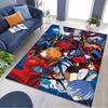Neon Genesis Evangelion Anime Area Rug, Non Slip Floor Mat, Full Cast Mecha Group Print Carpet for Bedroom Home Decor