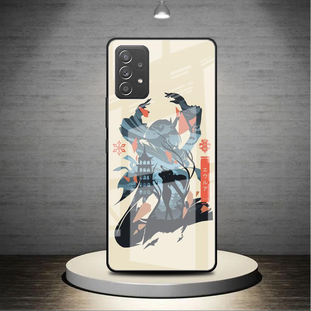 Anime Genshin Impact Niedliche Glashülle für Samsung Galaxy A52 A71 A50 A51 A70 A21s A31 A72 A10 A12 A30 A22 5G Handyhülle
