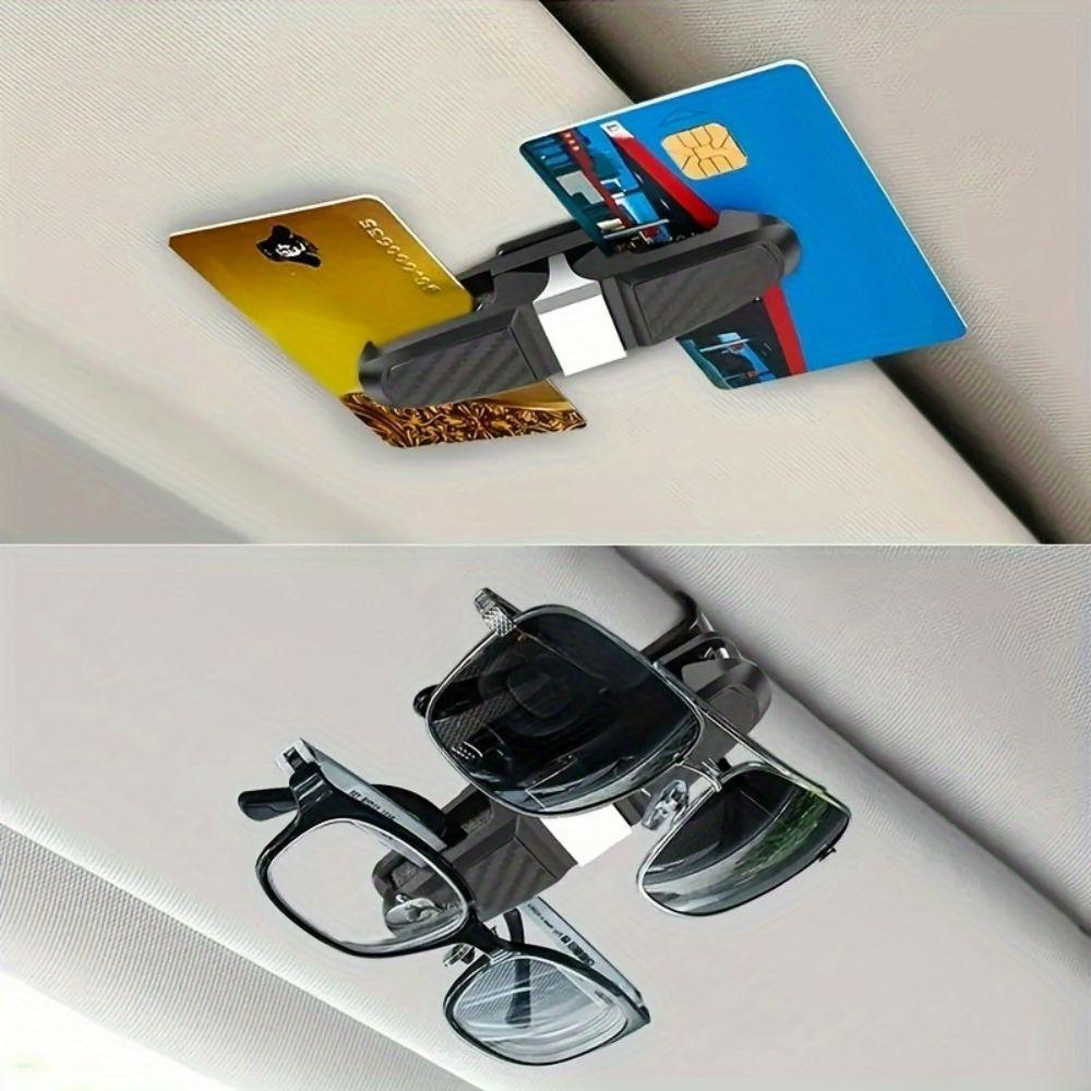 Car Glasses Case Universal Car Sun Visor Glasses Holder Sunglasses Clip Card Ticket Eyeglasses Holder Auto Interior Accessories