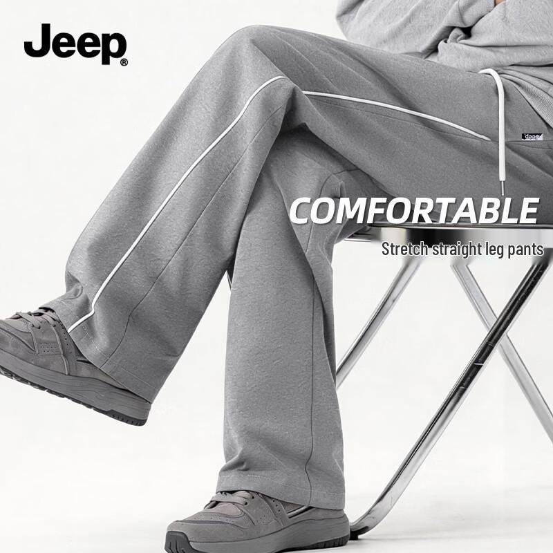 JEEP Men s American Striped Casual Straight-Leg Pants 3XL