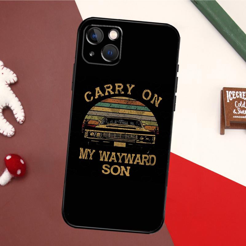 Supernatural CARRY ON MY WAYWARD SONS Case For iPhone 16 Pro Max 14 13 12 11 15 17 Pro Max mini 15 16 Plus 16e 17 Air Back Cover