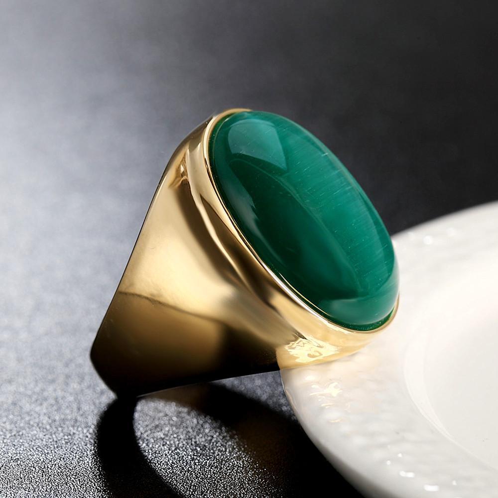Retro elegante edelstensringer for menn og kvinner, fasjonable og enkle retro smykkeringer