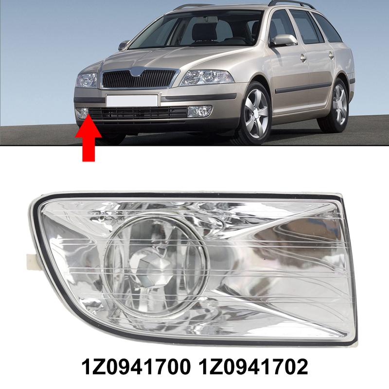 Замена крышки противотуманной фары переднего бампера справа для Skoda Octavia 2004-2008 1Z0941700 1Z0941702 Сборка противотуманной фары без лампы