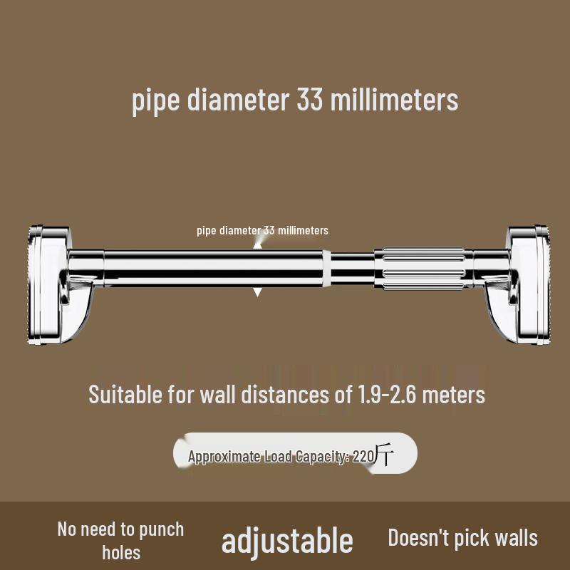 Retractable No-Drill Balcony Clothes Drying Rod, 304 Stainless Steel Hanger for Home Use