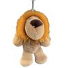 Genuine Rex Rabbit Fur Lion Plush Doll - Cute Children's Toy and Hanging Ornament 