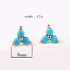 Gold Filled Stud Earrings For Women Bling Cute Color CZ Zircon Piercing Women's Earrings 2026 Fashion Jewelry Wholesale