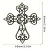 30pcs Vintage Hollow Floral Cross Embellishments - 55x60mm Cast Iron DIY Scrapbooking Corner Decorations - For Crafting & Scrapbooking Enthusiasts