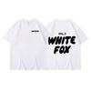 Men's Women's Summer Comfortable Casual White Fox Letter Solid Color Printed T-shirt-Soft Fabric Summer Relaxed Fit Clothing