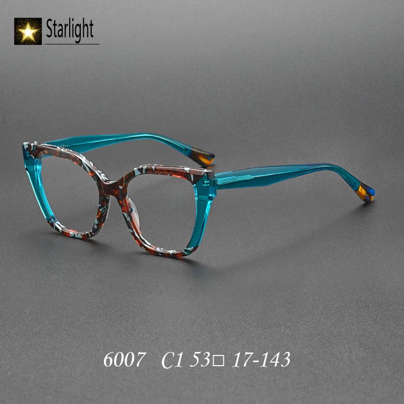 Acetate High Quality Colorful Glasses Frame Man Women Eyeglass Frames Men Cat Eye Reading Fashion Prescription Myopia Presbyopia C1