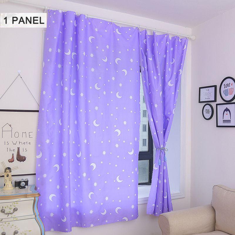 

Затемняющая штора для окна, мультяшный принт растений, затемняющая панель, декор для дома, спальни Purple Star Moon,100*215cm/39.37*84.64inch