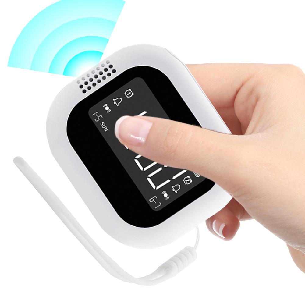 Vibration Alarm Clock Digital FM Radio Rechargeable Electronic Clock LED Display Strong -up Artifact