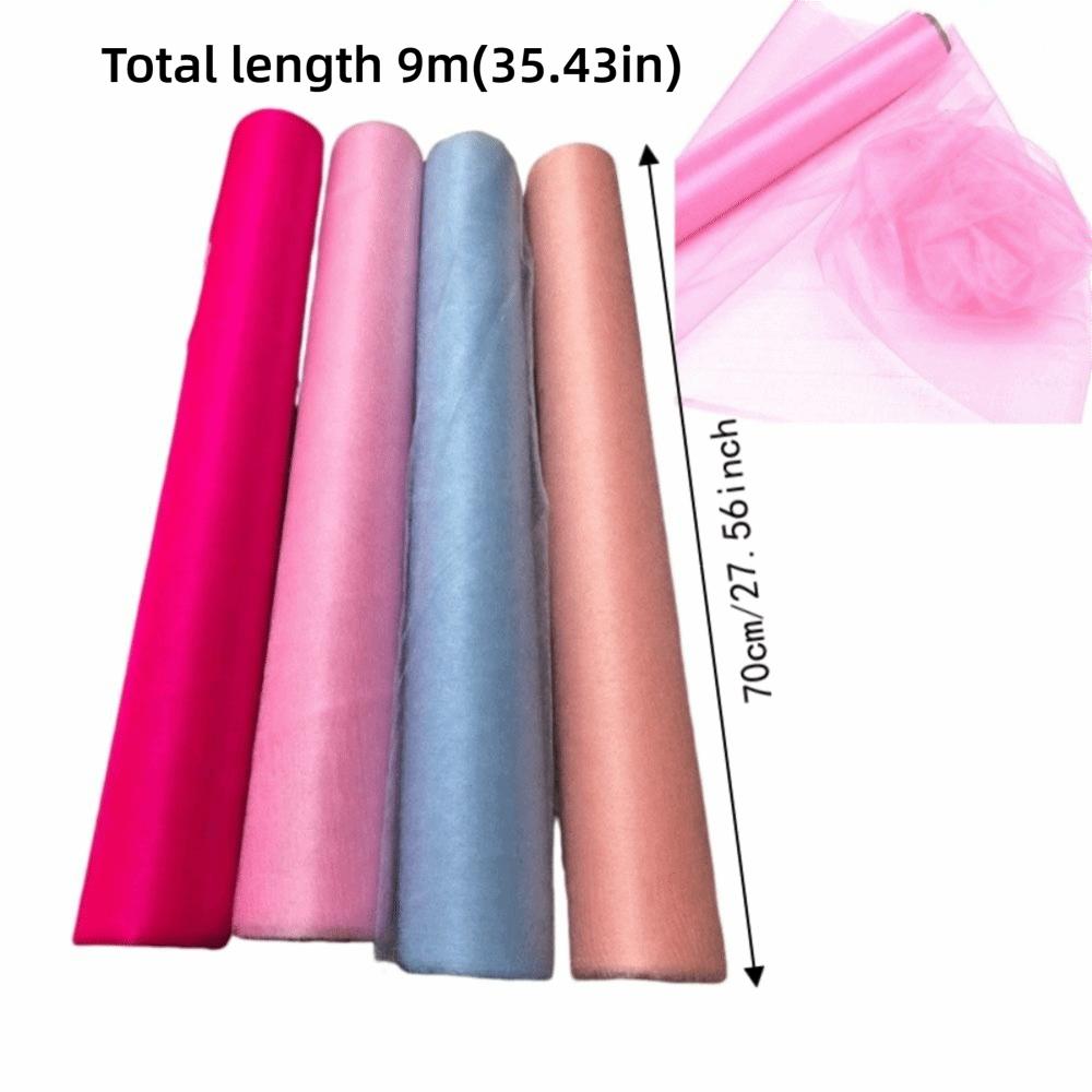 Multi-clolor Sheer Mesh Fabric 70CMx9M Event Decoration Fabric  Event Decoration Supply