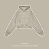 Women's Autumn and Winter Plus Cashmere Solid Color Hoodie Spice Girls Miss Umbilical American Pullover Top