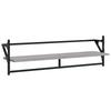 6 Piece Wall Shelf Set with Bars Grey Sonoma Particleboard