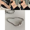 Unique Double Ring Alloy Wrist Bracelet For Womens Fashionable Commuting Style