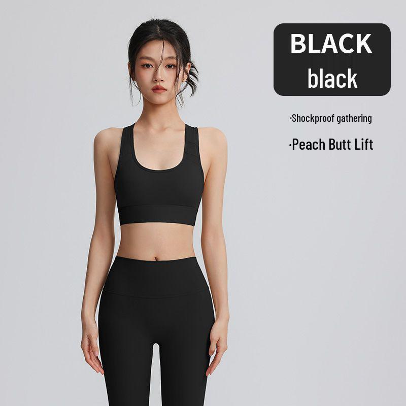 High-Strength Sports Bra & High-Waisted Yoga Pants Set: Quick-Dry, Breathable, Tummy Control Activewear.