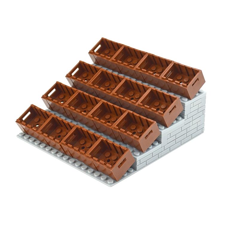 Stadt Lebensmittel Bausteine Küchenzubehör Hamburger Pizza Pommes Kuchen Schokolade Kekse MOC Steine Spielzeugkorb Teile LEDUO