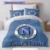 SSC Napoli Custom Name Pattern Bedding,Quilt Set Quilt Cover Pillowcase Home Birthday Gift(1 * duvet cover + 2 * pillowcase, without core)