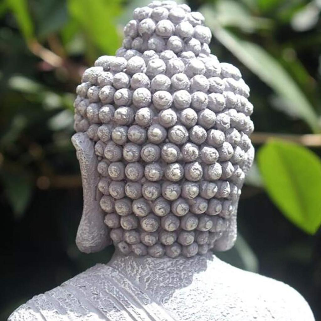 Ornamento da Giardino Buddha Seduto Zen Statua da Esterno Interno Resina Decorazione per la Casa