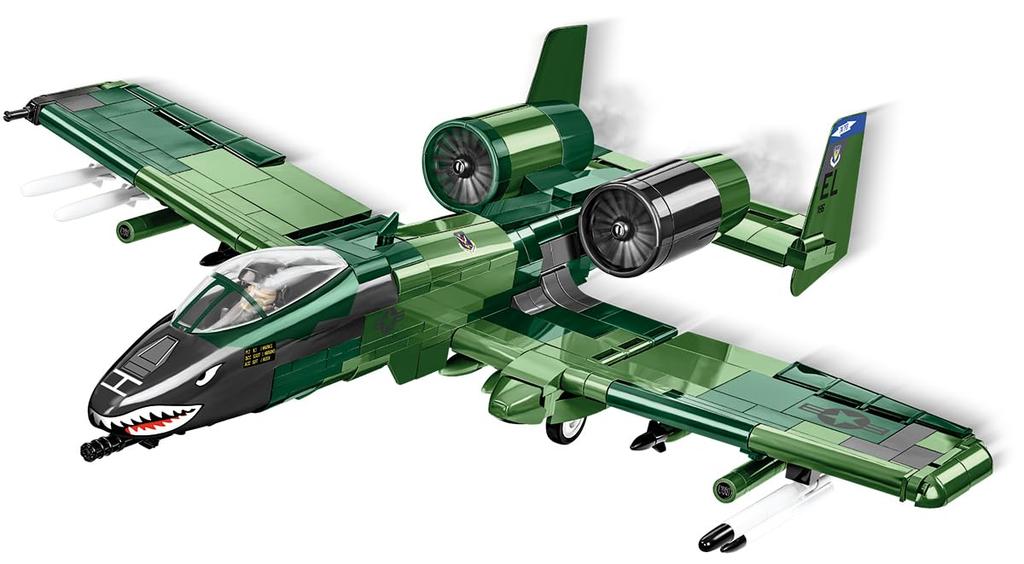 COBI Blocks US Military Airplane A-10 Thunderbolt II Warthog 148 Scale 650 Pieces Compatible with Lego [MADE IN EU] 5856