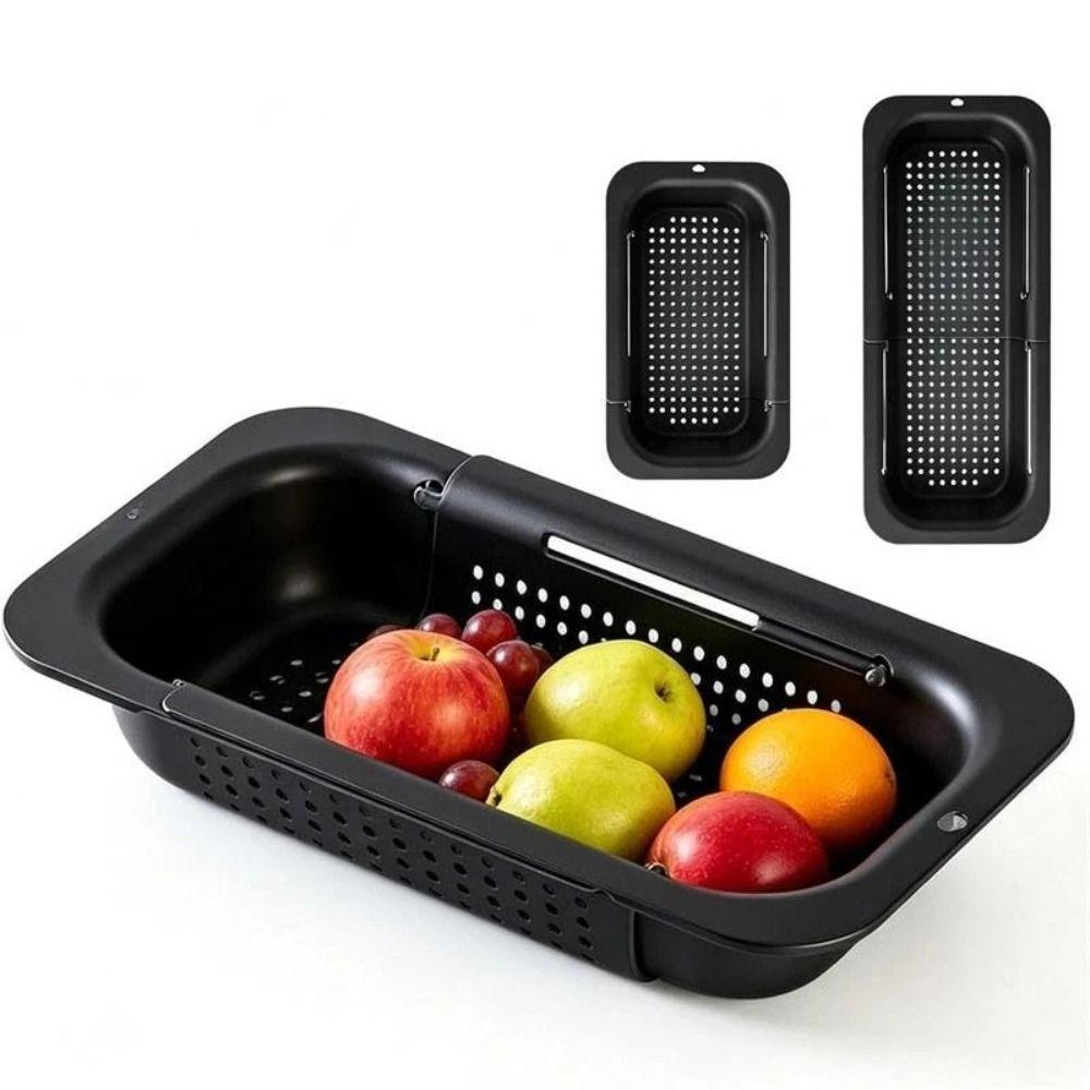 Multifunctional Drainage Basket Expandable Veggie Washer Sink Strainer Basket Washing Veggies