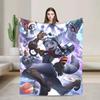 Soft Flannel Airplane Themed Throw Blanket for Girls Boys  Perfect for Travel Sofa Bed Cover Bedspread Ratchet and Clank Design