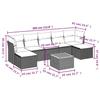 VidaXL Garden Lounge Set with Cushions 8 Pcs Beige Braided Resin 3223776