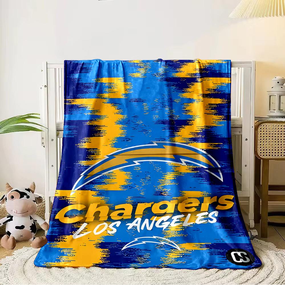 Los Angeles Chargers Logo Pattern Blanket, Flannel blanket for bedroom, living room, sofa, and nap sofas.
