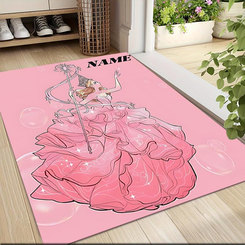Custom Name Witch Princess Adventure Carpet Rug Customizable Soft Washable Anti-Slip Home Living Room Sofa Mats Personalized Rug. 0909336