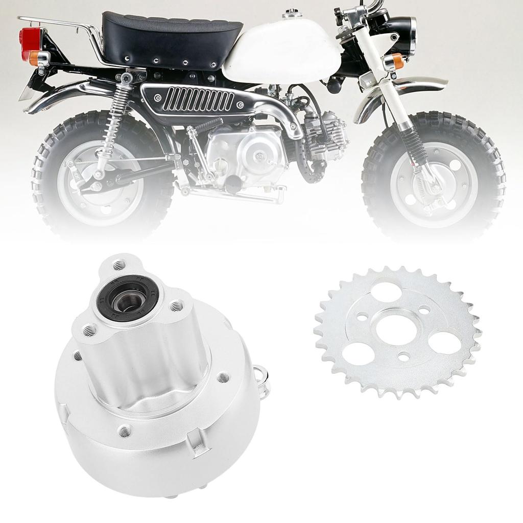 Aluminum Alloy Rear Brake Hub with Chain Sprocket Efficient Control for Monkey Bike Z50 Z50R Z50J