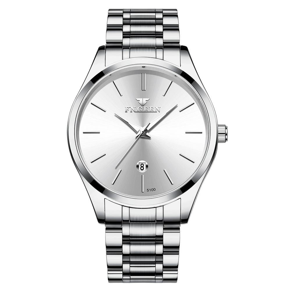 Men's Watch Brand Light Luxury Stainless Steel Calendar Waterproof Men's Business Leisure Fashion Quartz Watch