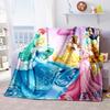 This exquisite 3D princess cartoon flannel blanket is suitable for beds, bedrooms, sofas, picnics, and can also be used as an ou