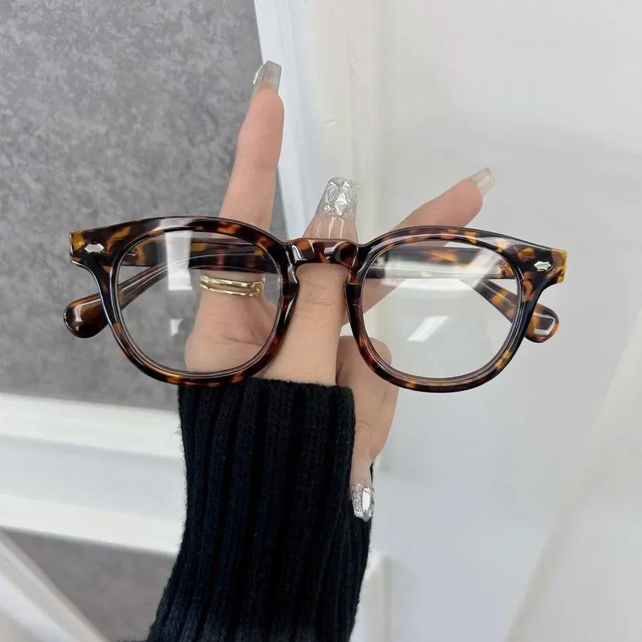 Fashion Vintage Round Clear Lens Classic Eyeglasses Frame Male Elegant Glasses Men Women Transparent Lens