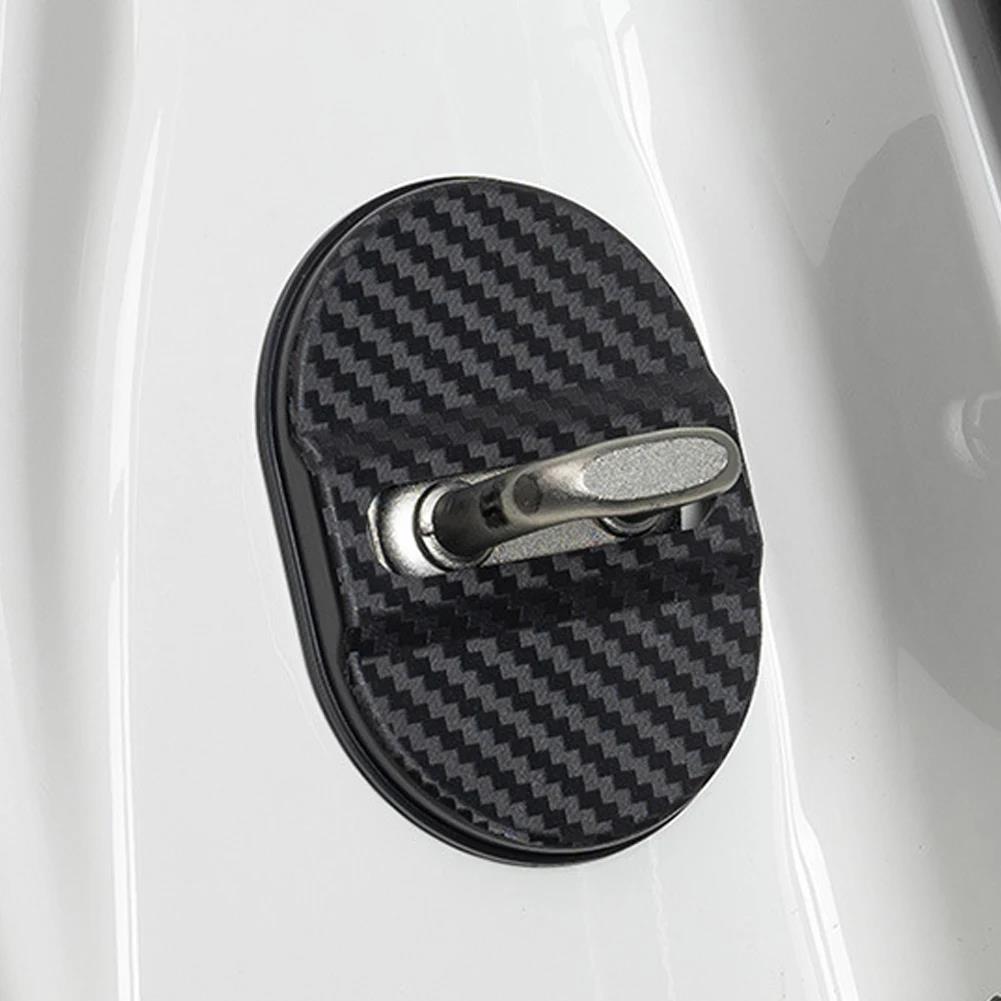 4pcs Car Door Closing Shockproof Plastic Cushion Mute Shock Absorber Protective Covers Universal Car Door Latch Accessories Interior Mirrors 6