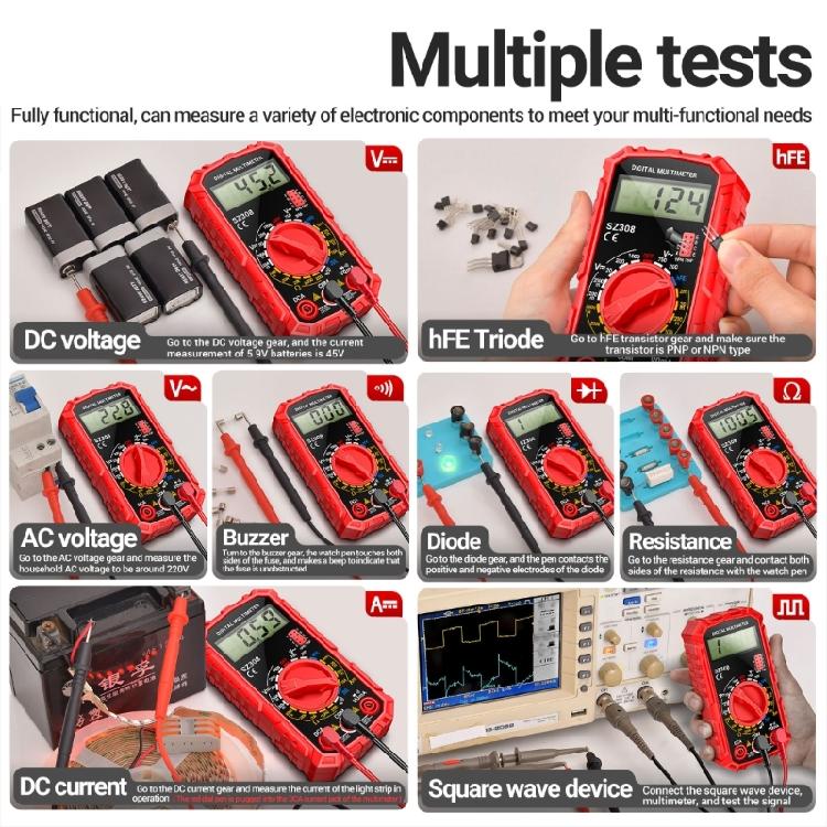 ANENG Multimeter Low Battery Indication 1999 Counts Voltage Current Tester