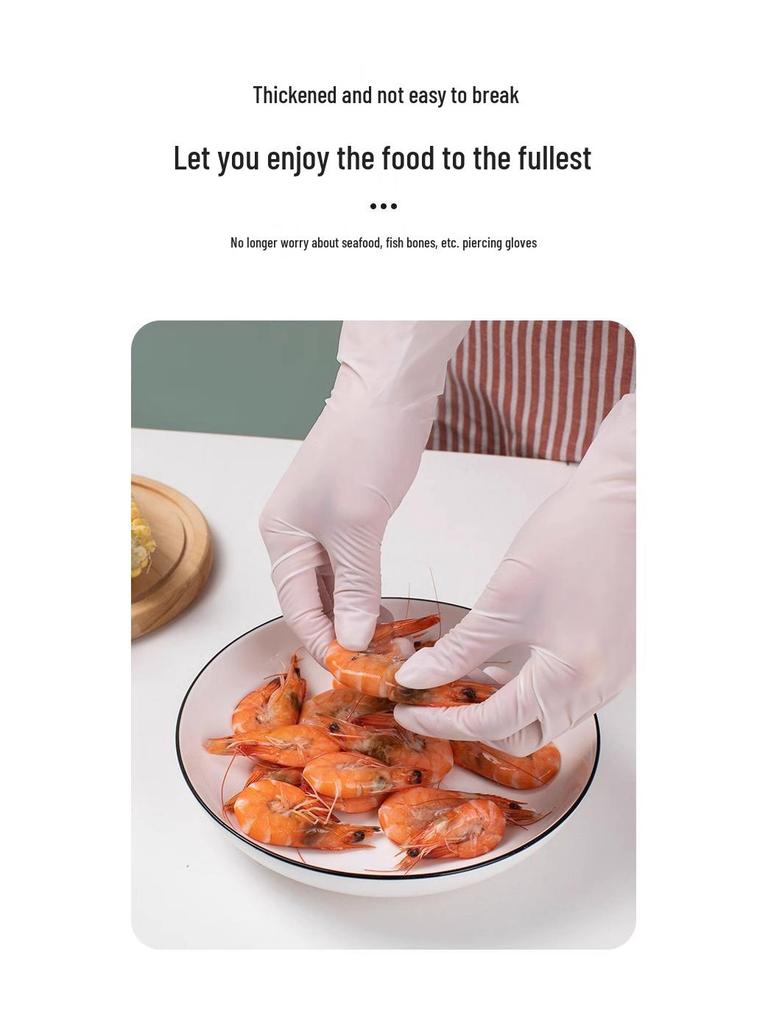 Nitrile Latex-Free Waterproof Dishwashing and Cleaning Gloves (Durable, Food Grade, Disposable)