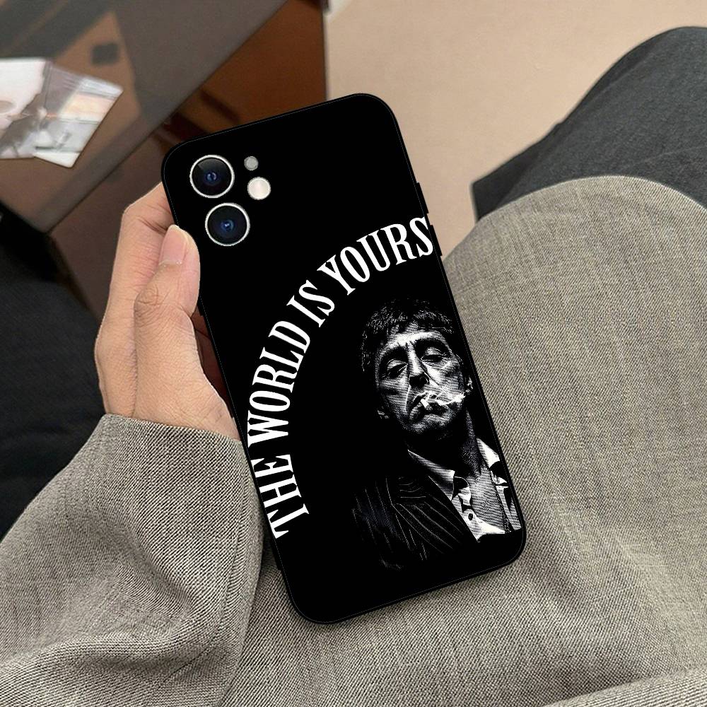 R-Scarfaces Tony Montana Phone Case Black Phone Case For IPhone 17/16/15/13/14 Pro Max/ 11Plus/X/Xr/Xs Max 13mini