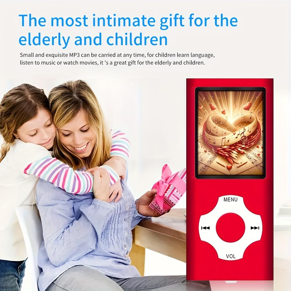 Classic MP3 MP4 player, music player with 32 GB memory card and high-quality headphones, portable digital music player/video/recording/e-book reader/