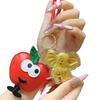 999 Gold Lucky Charm Christmas Apple Keychain - Cute Cartoon New Year Gift