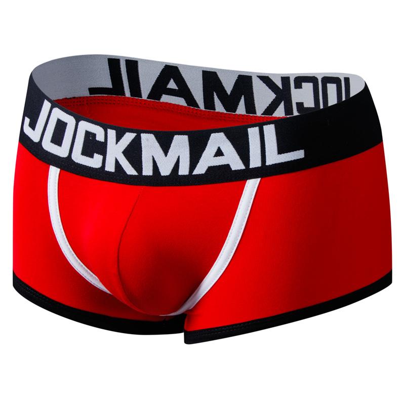 Bokseris JOCKMAIL Spalvotas Blokas Dizainas Žemai Pakyla Atvira Nugara Vyriškos kelnaitės Orui pralaidžios sportinės lagaminai Apatinės kelnės