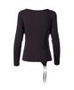 THEVINYLHOUSE Draped Layered Ls Tee(W) Purple