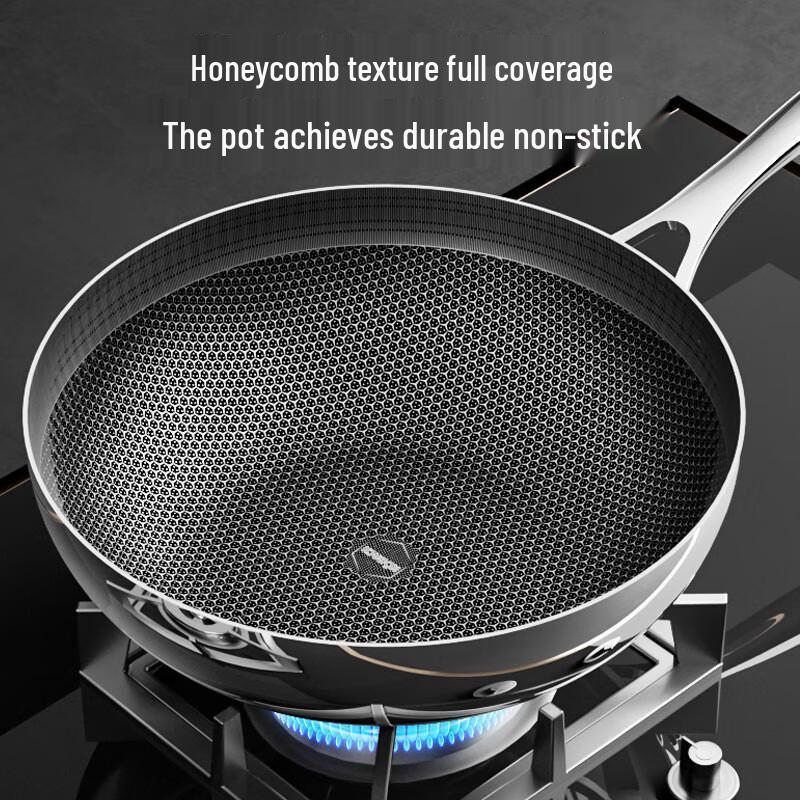 Kumbach 32cm 304 Stainless Steel Non-stick Wok