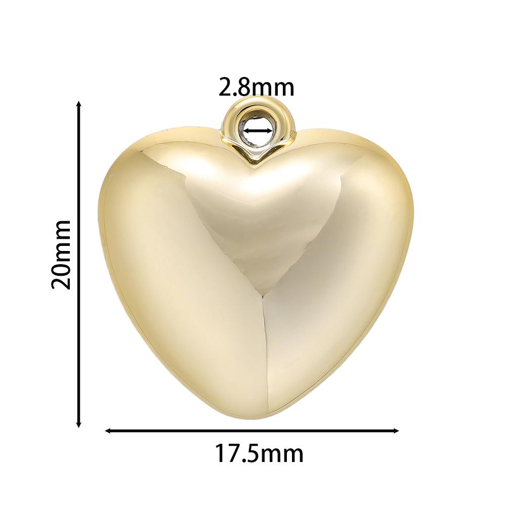 2pcs/Lot CCB Large Heart Shape Pendants Charms for DIY Earring Necklace Bracelet Jewelry Making Accessories Supplies