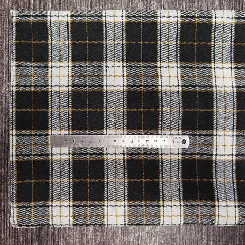 Children's Twill Plaid Flannel Shirt Fabric - Yarn Dyed, Brushed Cotton