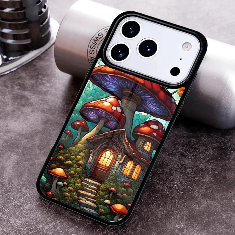 

Mushroom House Phone Case for iPhone 17 16 15 Pro Max Air 14 13 12 11 Plus Shockproof Capa Cover iPhone17 Pro Max