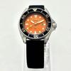 Used [Working New Battery Belt] SEIKO 2625-0010 Diver Date Orange Dial Ladies Watch 2983