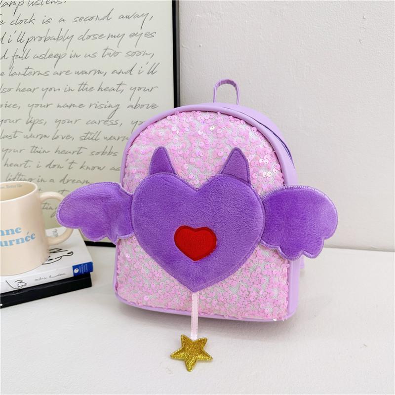 Stylish And Functional Kids Backpack With Angel Wings Perfect For School Adventures