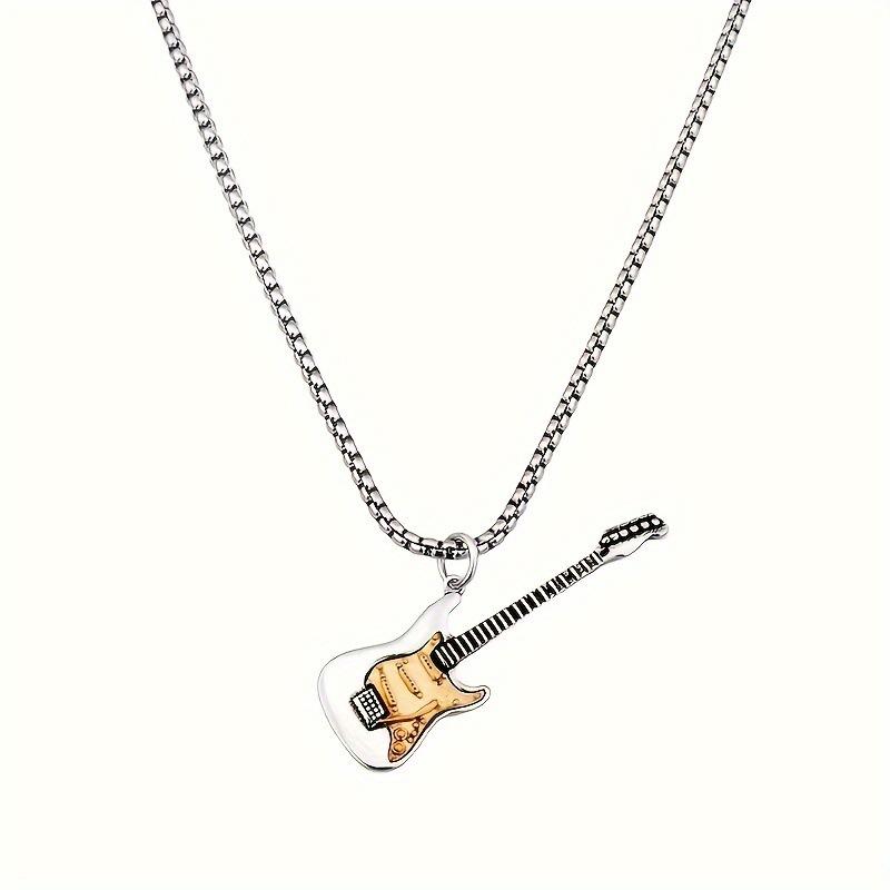 Hip Hop Guitar Necklace Pendant